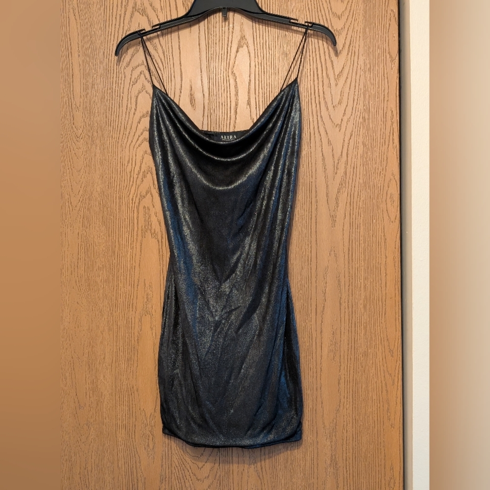Akira Black Metallic Mini Dress